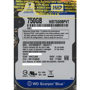 Western Digital製HDD WD7500BPVT 750GB SATA300 [管理:20343782]｜エクセラープラス