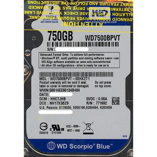 爆買Western Digital製HDD WD7500BPVT 750GB SATA300