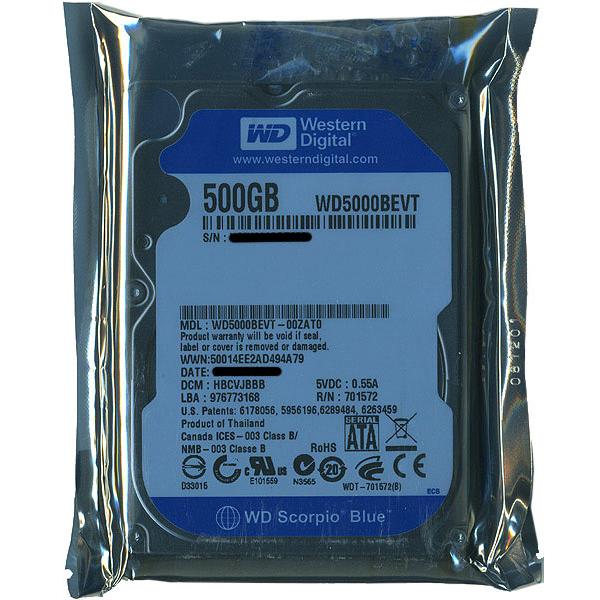 WesternDigital HDD 2.5inch WD5000BEVT 500GB 9.5mm ...