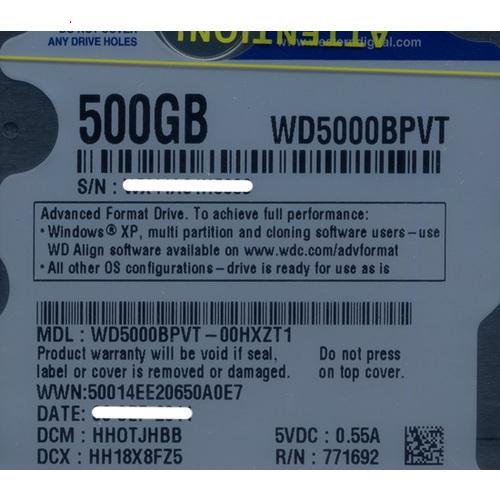 爆買WesternDigital HDD 2.5inch WD5000BPVT 500GB 9.5m...