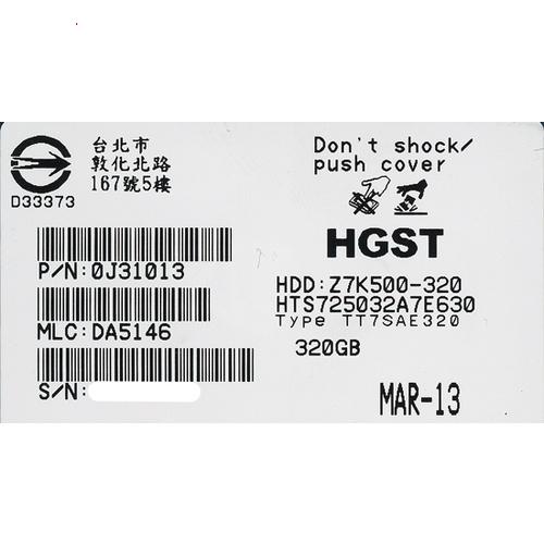 爆買HITACHI ノート用HDD HTS725032A7E630 320GB 7200rpm