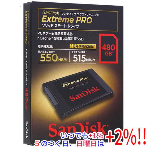 【新品(箱きず・やぶれ)】 SANDISK 2.5インチSATA SSD 480GB SDSSDXP...