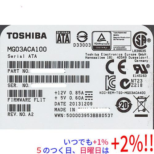 TOSHIBA製HDD MG03ACA100 1TB SATA600 7200