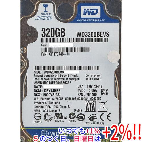 WesternDigital HDD 2.5inch WD3200BEVS 320GB 9.5mm【...