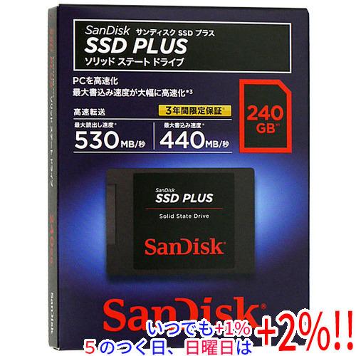 【新品訳あり(箱きず・やぶれ)】 SANDISK 2.5インチSATA SSD 240GB SDSS...