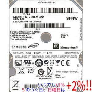 SEAGATE ノート用HDD 2.5inch ST750LM022 750GB 9.5mm【いつでも+1％！5のつく日と日曜日は+2%！】　爆買