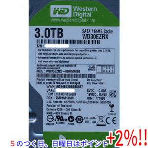 【５のつく日、日曜日はポイント+２％！ほかのイベント日も要チェック！】Western Digital製HDD WD30EZRX 3TB SATA600｜excellar