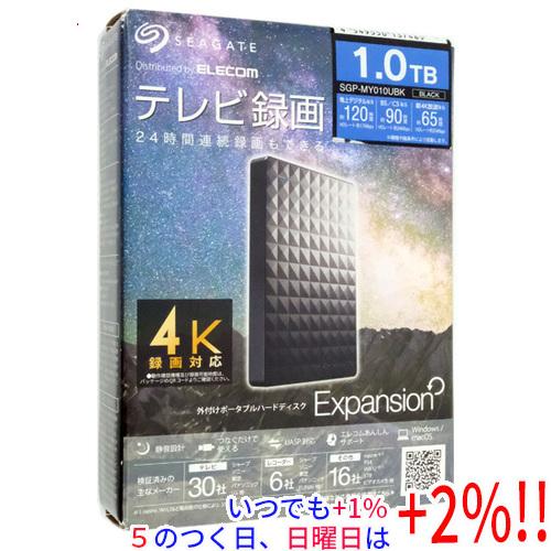 SEAGATE ポータブルハードディスク SGP-MY010UBK ブラック 1TB