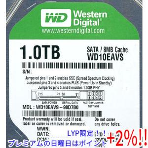 【５のつく日、日曜日はポイント+２％！ほかのイベント日も要チェック！】Western Digital製HDD WD10EAVS 1TB SATA300｜エクセラー