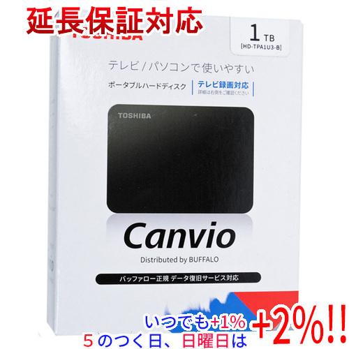 TOSHIBA PortableHD CANVIO HD-TPA1U3-B ブラック 1TB
