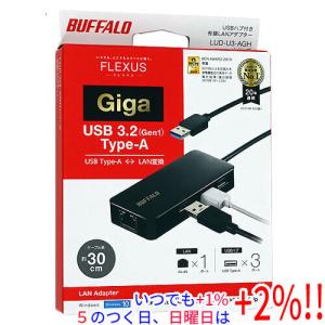 BUFFALO バッファロー USBハブ付きギガビットLANアダプター LUD-U3-AGHBK ブラック