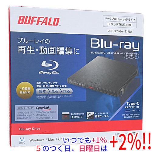 BUFFALO バッファロー 外付けブルーレイドライブ BRXL-PT6U3-BKE