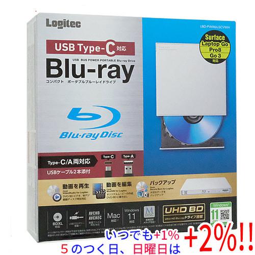 Logitec ロジテック ポータブルBlu-rayドライブ LBD-PWA6U3CVWH ホワイト