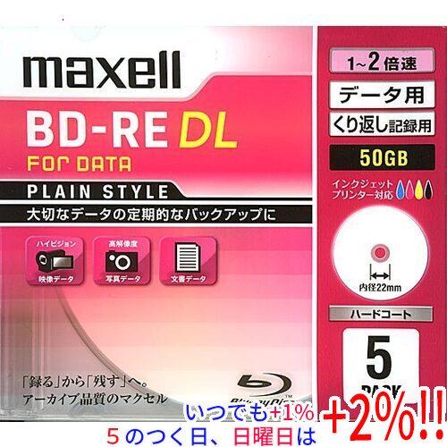 maxell データ用ブルーレイディスク BE50PPLWPA.5S BD-RE DL 2倍速 5枚...