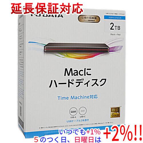 I-O DATA アイ・オー・データ製 PortableHD HDPX-UTSC2K Black×R...