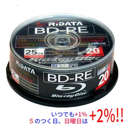 RiTEK ブルーレイディスク RiDATA BDRE130PW2X20SPC BD-RE 2倍速 ...