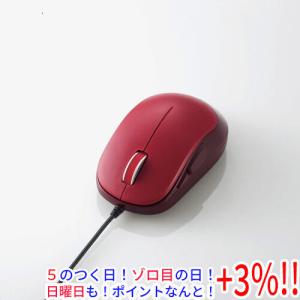 【５のつく日！ゾロ目の日！日曜日はポイント+3％！】ELECOM エレコム 5ボタンBlueLED有線マウス M-Y9UBRD レッド 有線 マウス｜excellar