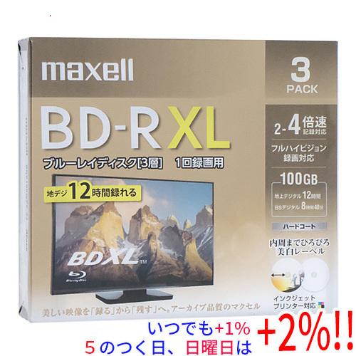 maxell 録画用 BD-R XL 4倍速 3枚組 BRV100WPE.3J