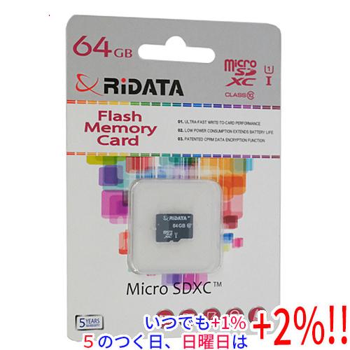 RiDATA microSDXCメモリーカード WRI-MSX064GC10U1 64GB