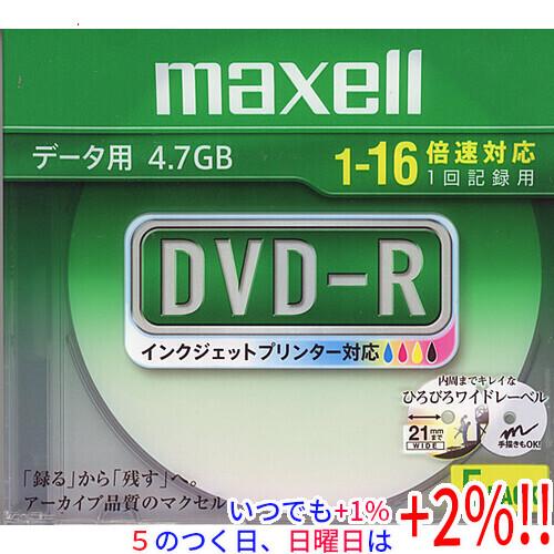 maxell データ用DVD-R DR47WPD.S1P5S A DVD-R 16倍速 5枚組
