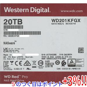 【５のつく日！ゾロ目の日！日曜日はポイント+3％！】Western Digital製HDD WD201KFGX 20TB SATA600 7200｜excellar