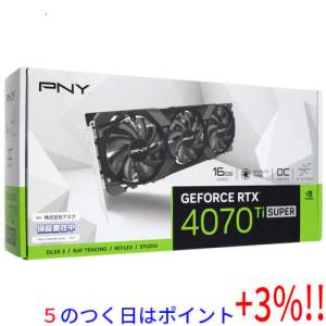 【５のつく日！ゾロ目の日！日曜日はポイント+3％！】PNY GeForce RTX 4070 Ti SUPER 16GB OC LED トリプルファン VCG4070TS16TFXPB1-O PCIExp 16GB｜excellar