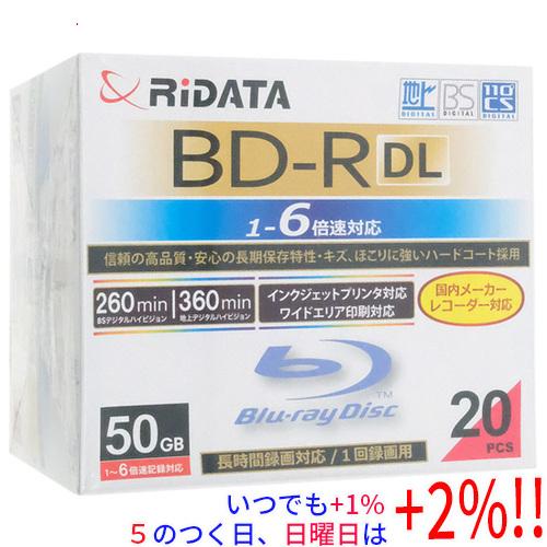 RiTEK ブルーレイディスク RIDATA BD-R260PW 6X.20P SC A BD-R ...
