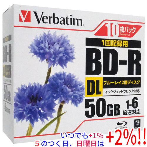 三菱化学 ブルーレイディスク Verbatim DBR50RPP10 BD-R DL 6倍速 10枚...