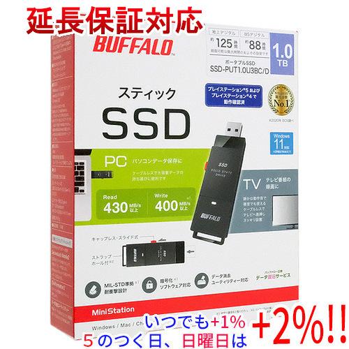 【新品(開封のみ・箱きず・やぶれ)】 BUFFALO バッファロー 外付けSSD SSD-PUT1....
