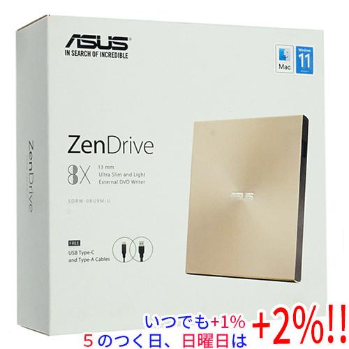 ASUS 外付け DVDドライブ SDRW-08U9M-U/GOLD/G/AS/P2G ゴールド