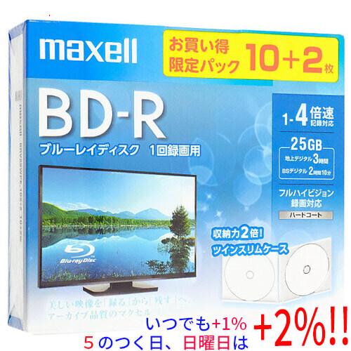 maxell 録画用ブルーレイディスク BRV25WPE.10S+2 BD-R 4倍速 12枚組