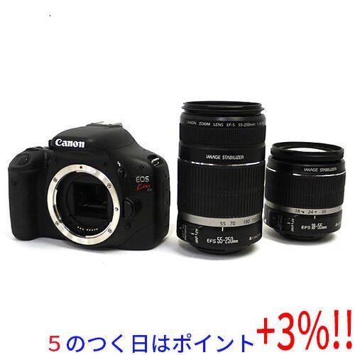 【５のつく日はポイント+3％！】【中古】Canon製 EOS Kiss X4 ダブルズームキット