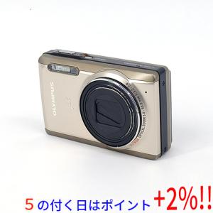 【5のつく日とゾロ目の日は+2%！】【中古】OLYMPUS デジカメ μ-9010 ゴールド 1400万画素 本体のみ 液晶画面いたみ｜excellar