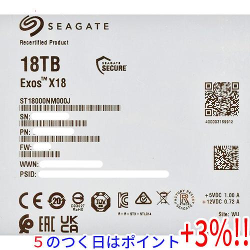 【５のつく日！ゾロ目の日！日曜日はポイント+3％！】【中古】SEAGATE製HDD ST18000N...