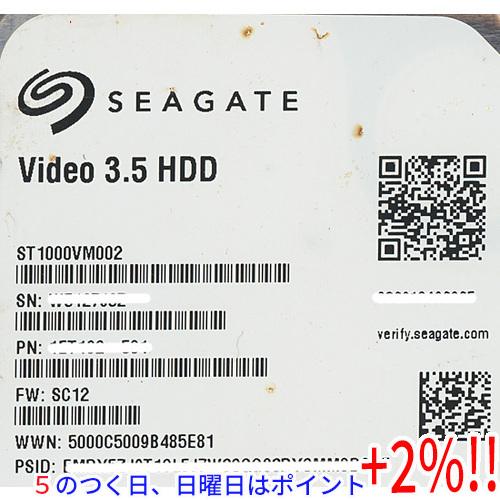 【５のつく日はポイント+3％！】【中古】SEAGATE製HDD ST1000VM002 1TB SA...