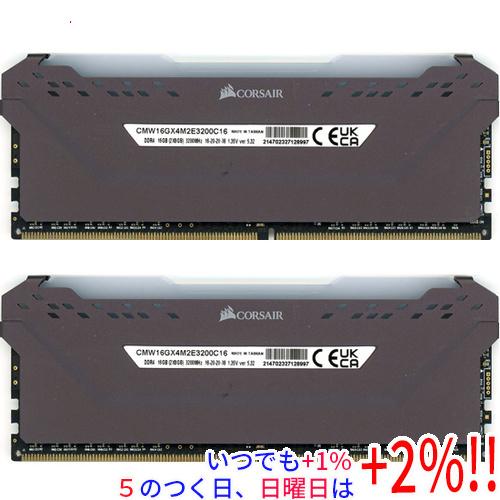 【中古】Corsair デスクトップ用 CMW16GX4M2E3200C16 DDR4 PC4-25...