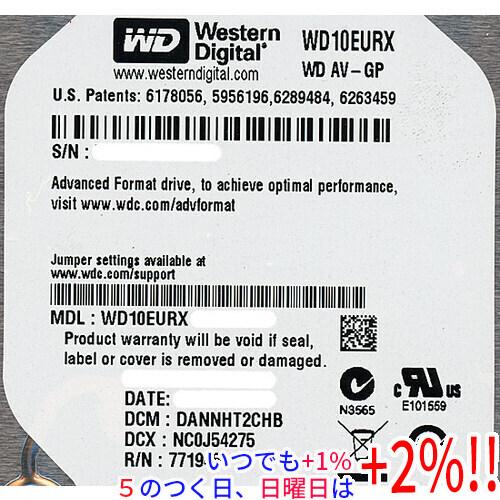【中古】Western Digital製HDD WD10EURX 1TB SATA600 1000〜...