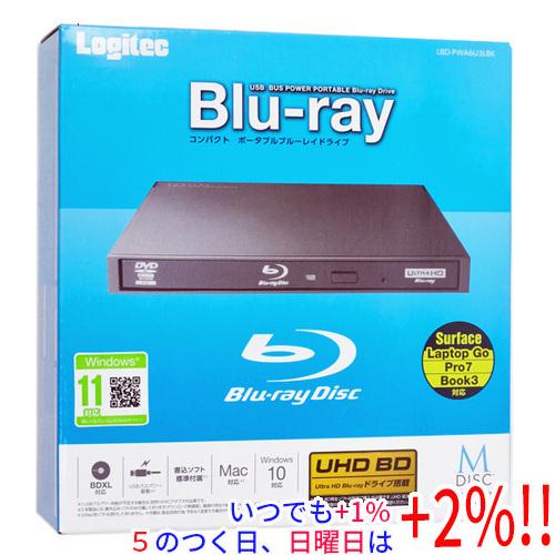 【中古】Logitec ロジテック ポータブルBlu-rayドライブ LBD-PWA6U3LBK ブ...