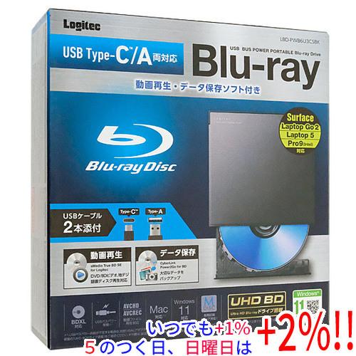 【中古】Logitec ロジテック ポータブルBlu-rayドライブ LBD-PWB6U3CSBK ...