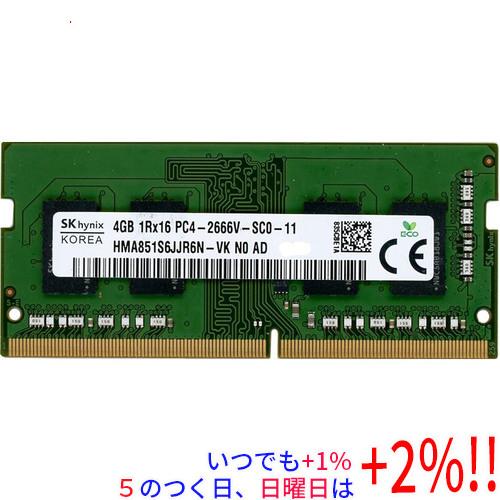 【中古】SK hynix ノート用 HMA851S6JJR6N-VK N0 AD S.O.DIMM ...