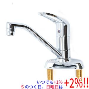 KVK混合栓 温度調整機能付き KVK KVK水栓金具 KM17GN/KM17ZGN 2ハンドル混合栓 200mmパイプ付 一般