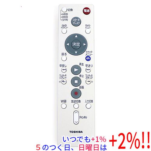【新品(開封のみ)】 TOSHIBA HDD＆DVDレコーダー用 シンプルリモコン SE-R0253...