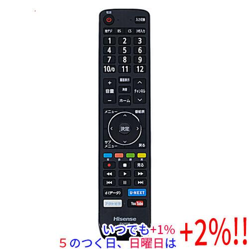 【中古】ハイセンス 液晶テレビ用リモコン EN3P39
