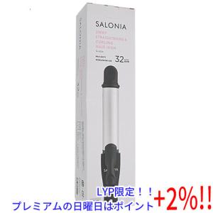 【５のつく日はポイント+3％！】【新品訳あり(箱きず・やぶれ)】 SALONIA 2WAY ストレート＆カールアイロン SL-002A｜excellar