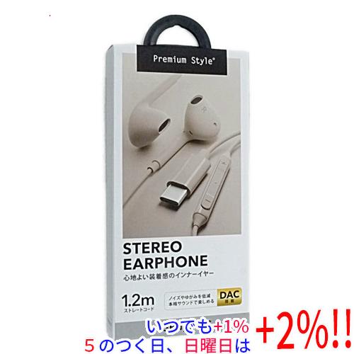 PGA ステレオイヤホン Premium Style PG-SEIE2BE5 ベージュ