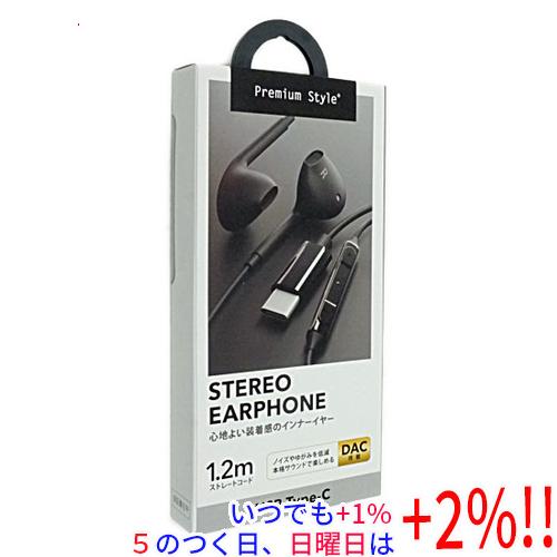 PGA ステレオイヤホン Premium Style PG-SEIE2BK1 ブラック