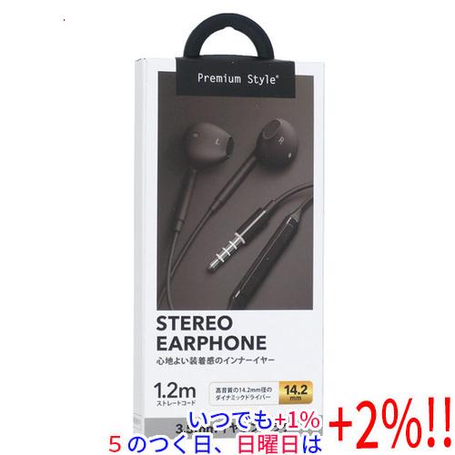 PGA ステレオイヤホン Premium Style PG-SEIE1BK1 ブラック