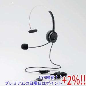 【５のつく日はポイント+3％！】ELECOM エレコム 片耳オーバーヘッドタイプ USB ヘッドセット HS-HP29UBK｜excellar