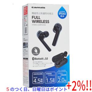 【５のつく日はポイント+3％！】【新品(開封のみ・箱きず・やぶれ)】 多摩電子工業 Bluetoothフルワイヤレスイヤホン TBS43K ブラック｜excellar