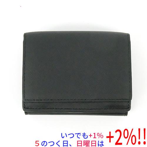 無印良品 植物由来素材を使った 三つ折り財布 黒